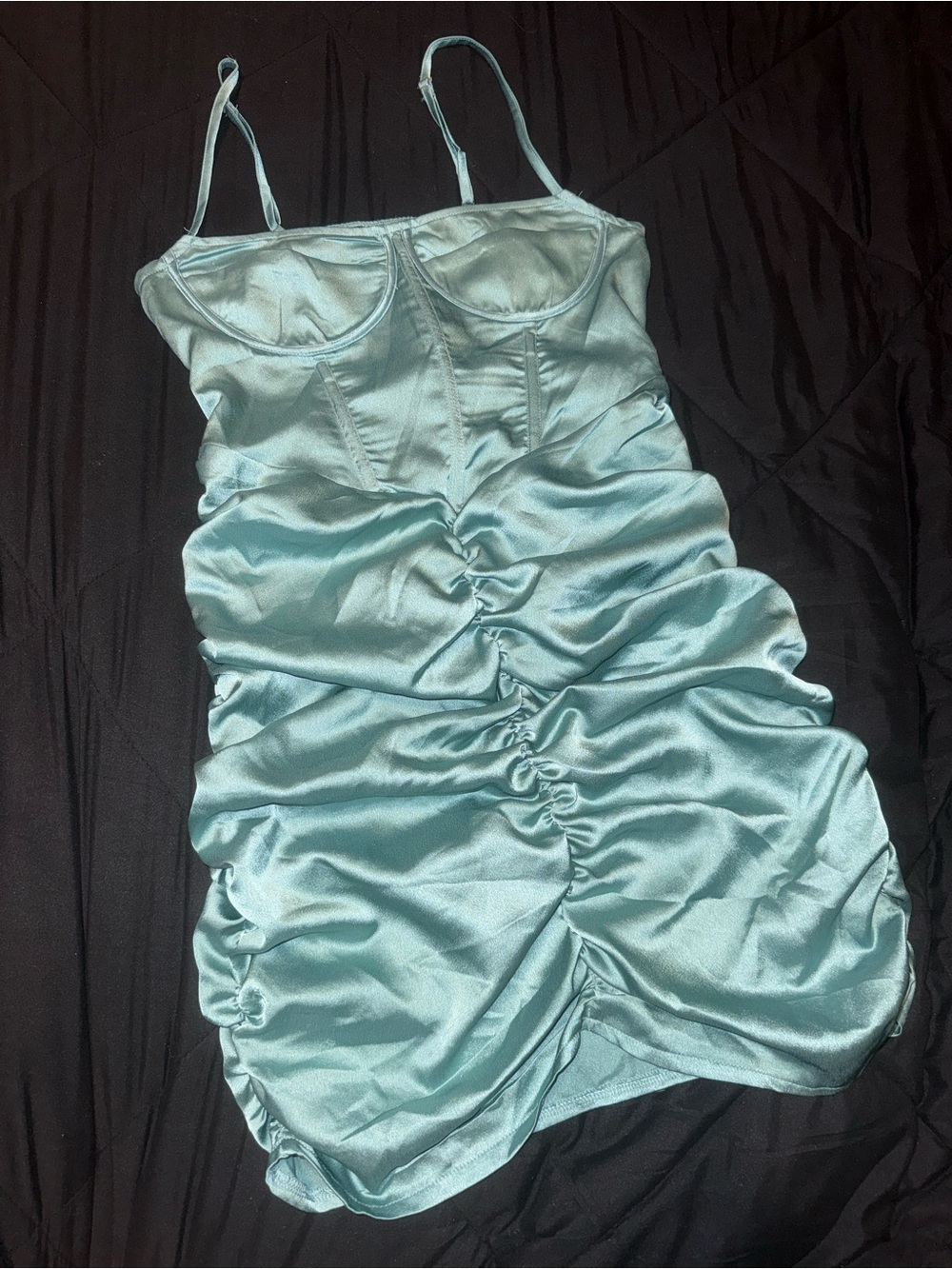 PrettyLittleThing Satin Ruched Dress